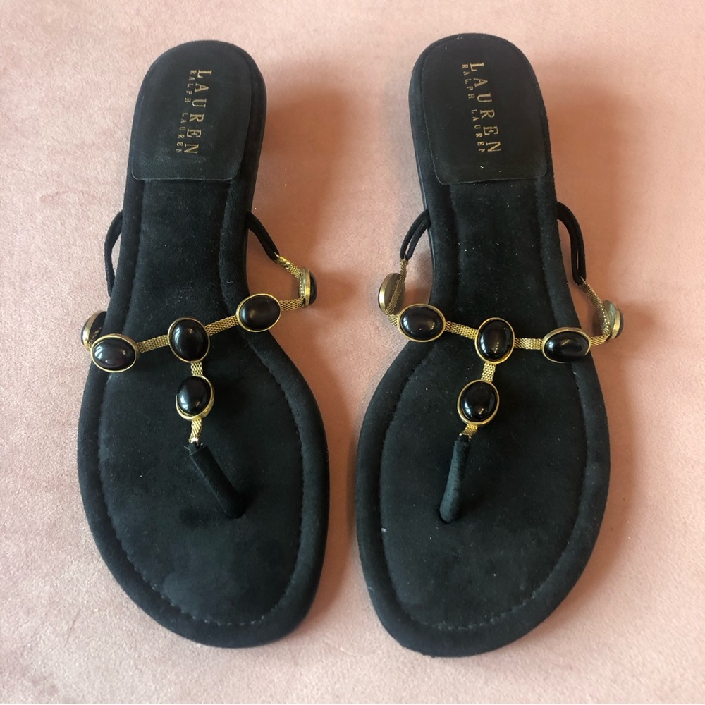 Ralph Lauren kitten heel sandals